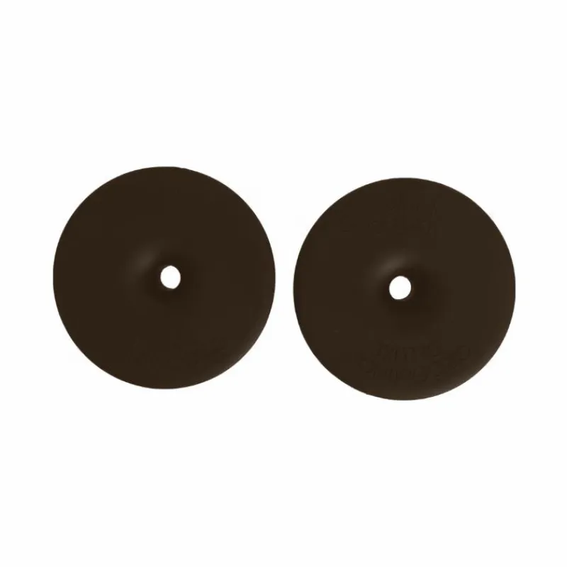 Accessoires De Mors|Mors Poneys*Grooming Deluxe - Rondelles de mors en silicone petit trou (x2) Marron