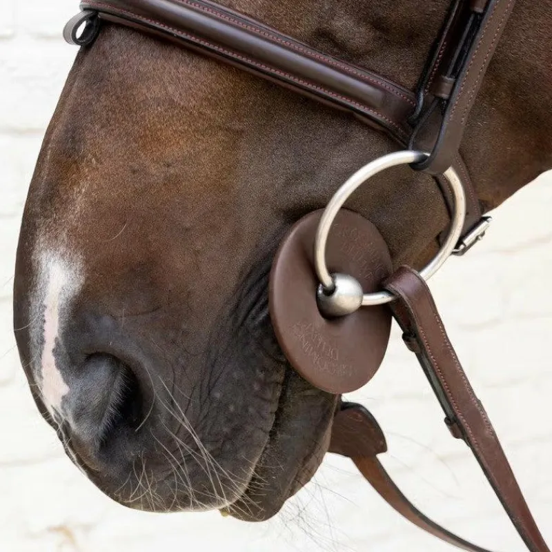 Accessoires De Mors|Mors Poneys*Grooming Deluxe - Rondelles de mors en silicone petit trou (x2) Marron