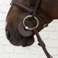 Accessoires De Mors|Mors Poneys*Grooming Deluxe - Rondelles de mors en silicone petit trou (x2) Marron