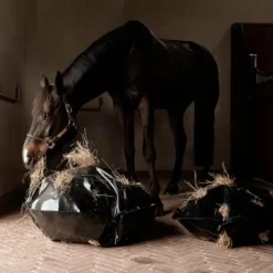 Filets Et Sacs À Foin*Grooming Deluxe - Sac à foin Play & Slowfeeder Rond Noir