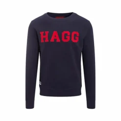 Pulls Et Gilets|Pulls Et Gilets*Hagg - Sweat col rond homme / rouge Marine