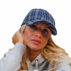 Casquettes/ Chapeaux*Harcour - Casquette unisexe Ambassadeur softshell tweed Marine