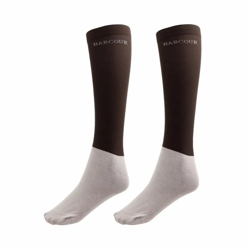 Online - Chaussettes d'équitation unisexe Vaya cacao (x2) Chaussettes D'Équitation