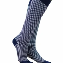 Hot - Chaussettes d'équitation Spiral tweed / blanc (x1) Chaussettes D'Équitation