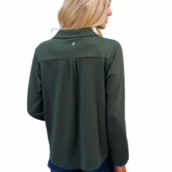 Polos Et Chemises*Harcour - Chemise manches longues femme Sharly kaki Vert