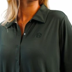 Polos Et Chemises*Harcour - Chemise manches longues femme Sharly kaki Vert