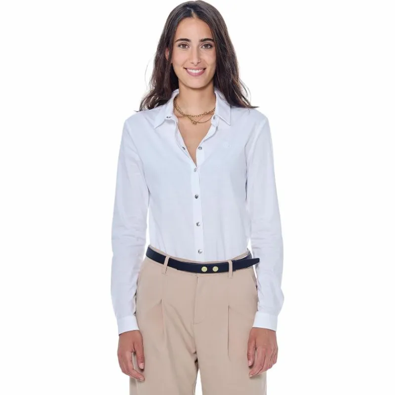 Polos Et Chemises*Harcour - Chemise manches longues femme Sharmy Blanc