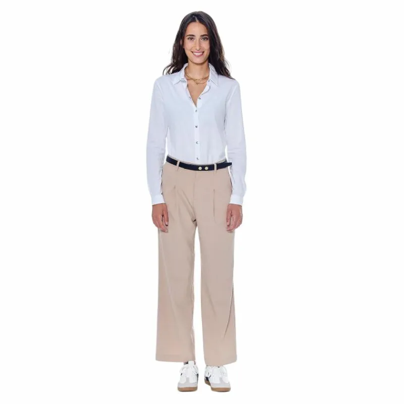 Polos Et Chemises*Harcour - Chemise manches longues femme Sharmy Blanc