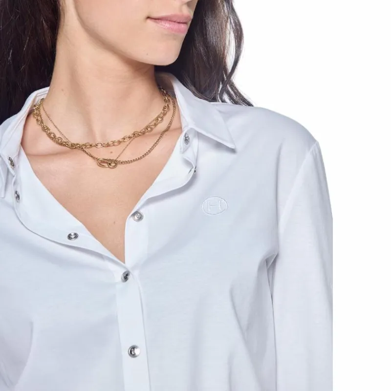 Polos Et Chemises*Harcour - Chemise manches longues femme Sharmy Blanc