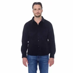 Polos Et Chemises|Polos Et Chemises*Harcour - Chemise manches longues en velours homme Shavi Noir