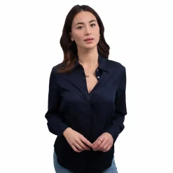 Polos Et Chemises*Harcour - Chemise manches longues femme Shamae Marine