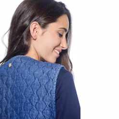 Blousons Et Manteaux*Harcour - Gilet sans manches femme Joeva jean Bleu