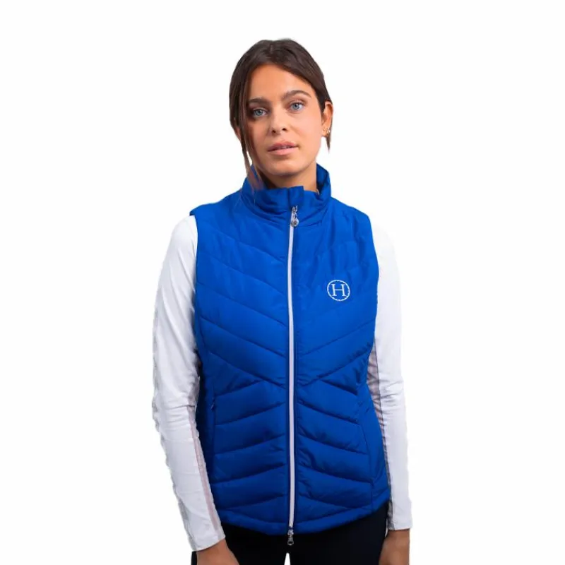 Pulls Et Gilets*Harcour - Gilet sans manches femme Rider Bellara électrique Bleu
