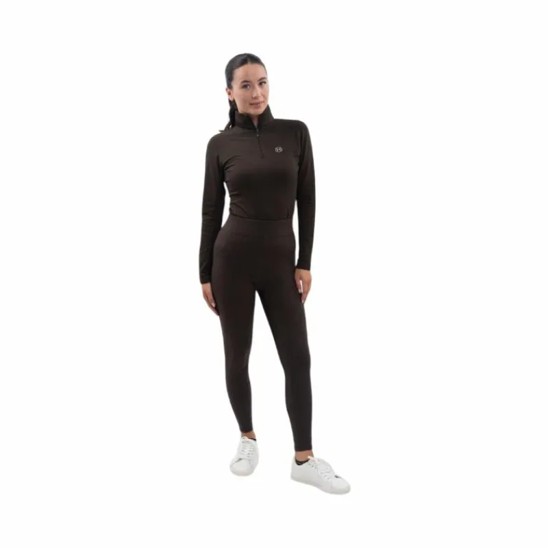 Leggings D'Équitation*Harcour - Legging d'équitation polaire femme Anaelle cacao Marron