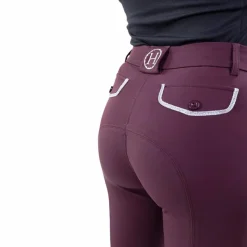 Outlet - Pantalon d'équitation femme Jaltika aubergine Pantalons D'Équitation