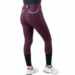 Outlet - Pantalon d'équitation femme Jaltika aubergine Pantalons D'Équitation