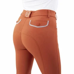 Pantalons D'Équitation*Harcour - Pantalon d'équitation femme Jaltika fauve Orange