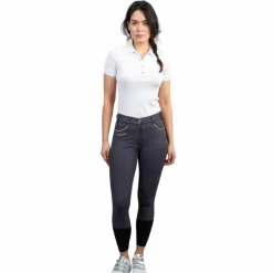 Hot - Pantalon d'équitation femme Jaltika dark grey/ rose gold Pantalons D'Équitation