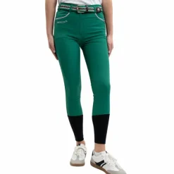 Sale - Pantalon d'équitation femme Jaltika emerald green Pantalons D'Équitation
