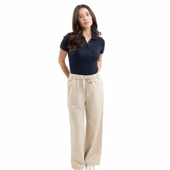 Pantalons Lifestyles*Harcour - Pantalon fluide femme Paisley lin Beige