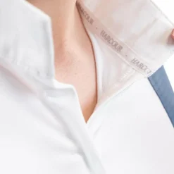 Polos Et Chemises*Harcour - Polo de concours manches longues femme Coco steel blue Bleu