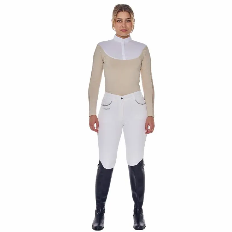 Polos Et Chemises*Harcour - Polo de concours manches longues femme Pannie ivoire Beige