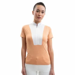 Polos Et Chemises*Harcour - Polo de concours manches courtes femme Paris abricot Orange
