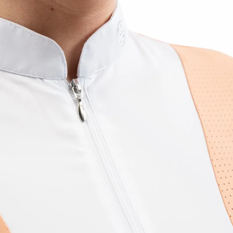 Polos Et Chemises*Harcour - Polo de concours manches courtes femme Paris abricot Orange