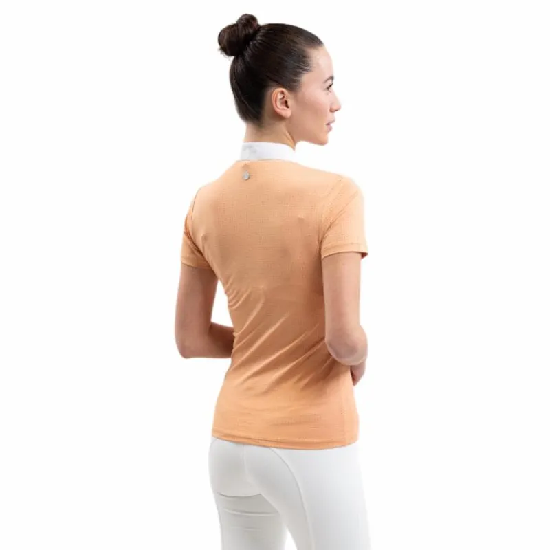 Polos Et Chemises*Harcour - Polo de concours manches courtes femme Paris abricot Orange