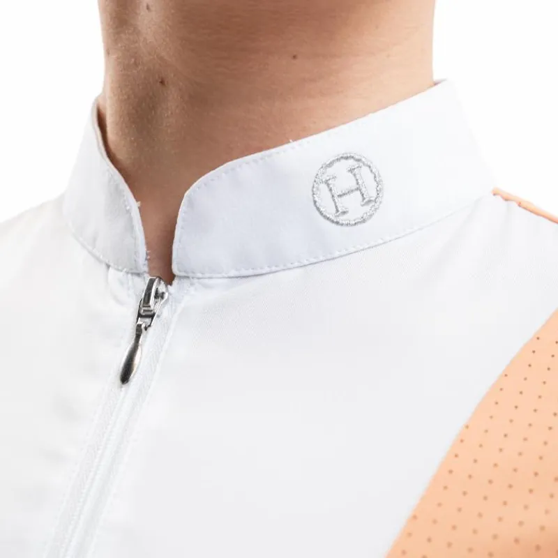 Polos Et Chemises*Harcour - Polo de concours manches courtes femme Paris abricot Orange