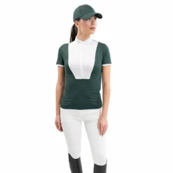 Polos Et Chemises*Harcour - Polo de concours manches courtes femme Shine jungle Vert