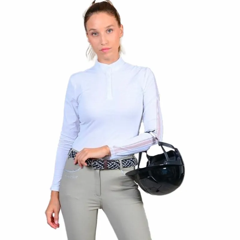 Polos Et Chemises*Harcour - Polo de concours manches longues femme Pannie ML Blanc