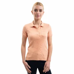 Discount - Polo manches courtes femme Pamoly abricot Polos Et Chemises
