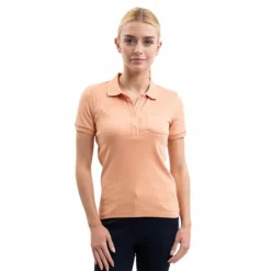 Discount - Polo manches courtes femme Pamoly abricot Polos Et Chemises