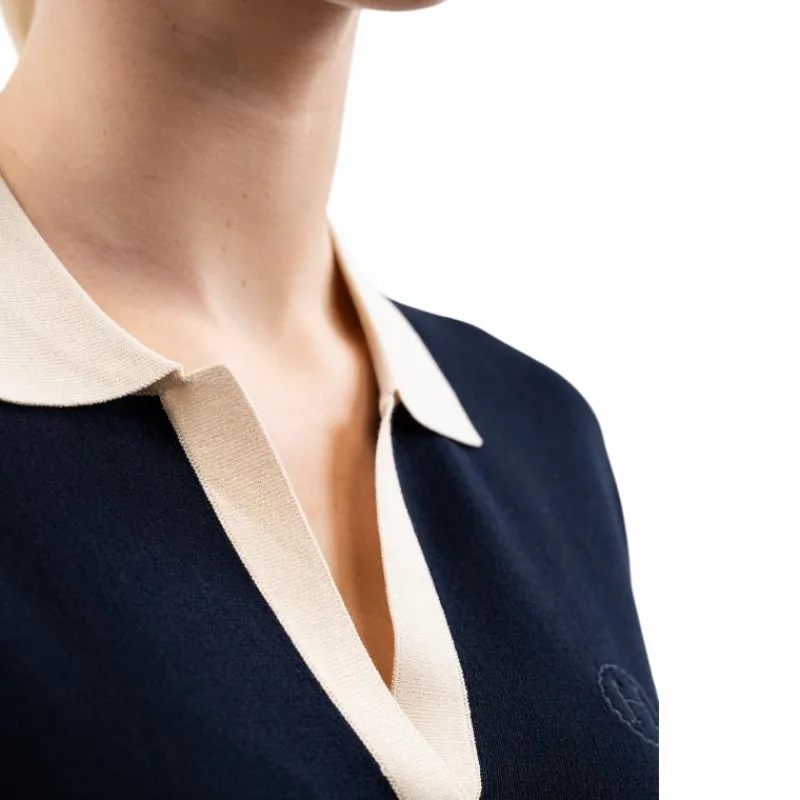 Polos Et Chemises*Harcour - Polo manches courtes femme Peach Marine