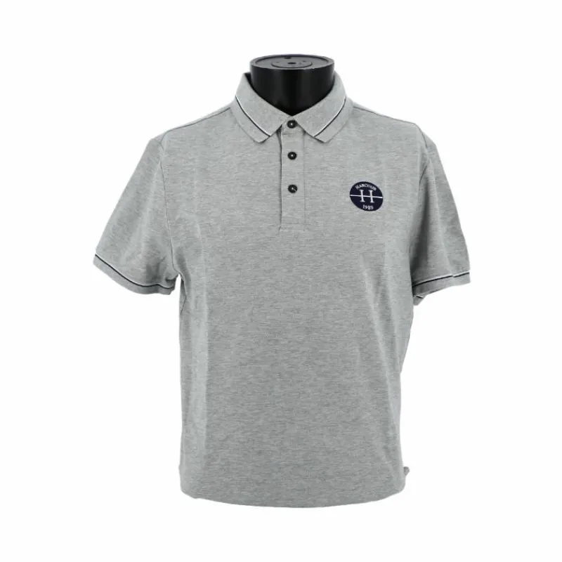 Polos Et Chemises|Polos Et Chemises*Harcour - Polo manches courtes homme Poker Gris