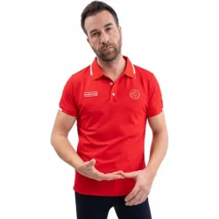 Polos Et Chemises|Polos Et Chemises*Harcour - Polo manches courtes homme Swiss Equestrian Friends Dranse Rouge