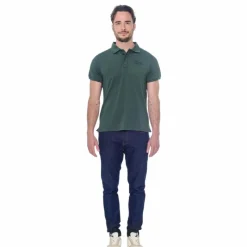 Polos Et Chemises|Polos Et Chemises*Harcour - Polo manches courtes homme Pami kaki Vert