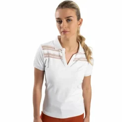 Polos Et Chemises*Harcour - Polo manches courtes femme Punch Blanc