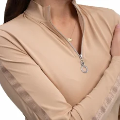 Discount - Polo technique manches longues femme Poris sable Polos Et Chemises