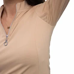 Discount - Polo technique manches longues femme Poris sable Polos Et Chemises