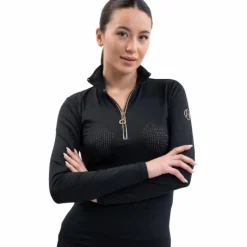 Polos Et Chemises*Harcour - Polo technique manches longues femme Breezi Noir