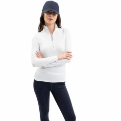 Polos Et Chemises*Harcour - Polo technique manches longues femme Breezi Blanc