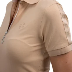 Polos Et Chemises*Harcour - Polo technique manches courtes femme Pimp sable Beige