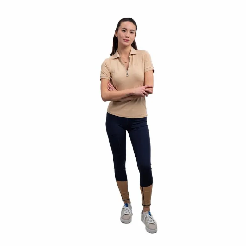 Polos Et Chemises*Harcour - Polo technique manches courtes femme Pimp sable Beige