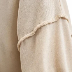 Online - Sweat à capuche manches longues femme Plume lin Pulls Et Gilets