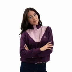 Pulls Et Gilets*Harcour - Sweat col montant femme Ambre figue/ pivoine Violet