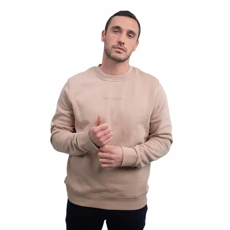 Pulls Et Gilets|Pulls Et Gilets*Harcour - Sweat manches longues homme Shelton sable Beige