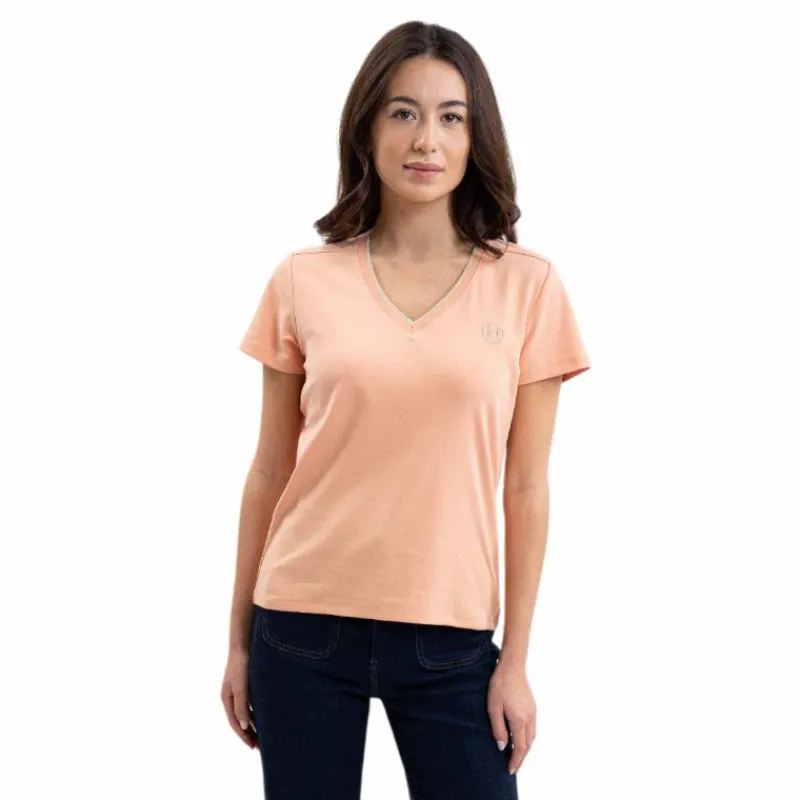 T-Shirts Et Baselayers*Harcour - T-shirt manches courtes femme Taraza abricot Orange