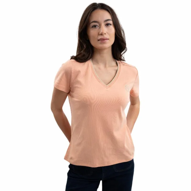 T-Shirts Et Baselayers*Harcour - T-shirt manches courtes femme Taraza abricot Orange